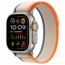 Apple Watch Ultra 2 49mm Titanium Case with OrangeBeige Trail Loop